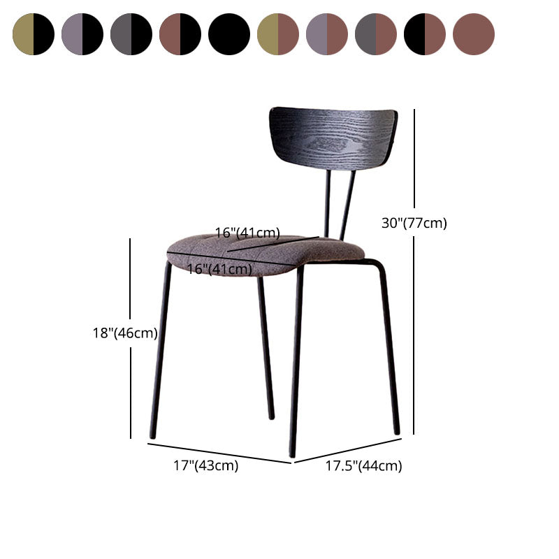 Industrial Dining Chair Kitchen Armless Chairs with Metal Legs Clearhalo 'Dining Chairs' 'Dining Tables & Seating' 'dining_chair' 'furn' 'furn_dining_chair' 'Furniture' 'furniture_dining_chair' 'Kitchen & Dining Furniture' 4792662