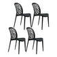 Nordic Dining Chair Plastic Dining Armless Chairs for Kitchen Black Set of 4 Clearhalo 'Dining Chairs' 'Dining Tables & Seating' 'dining_chair' 'Furniture' 'furniture_dining_chair' 'Kitchen & Dining Furniture' 4792664