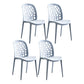 Nordic Dining Chair Plastic Dining Armless Chairs for Kitchen Grey Set of 4 Clearhalo 'Dining Chairs' 'Dining Tables & Seating' 'dining_chair' 'Furniture' 'furniture_dining_chair' 'Kitchen & Dining Furniture' 4792665