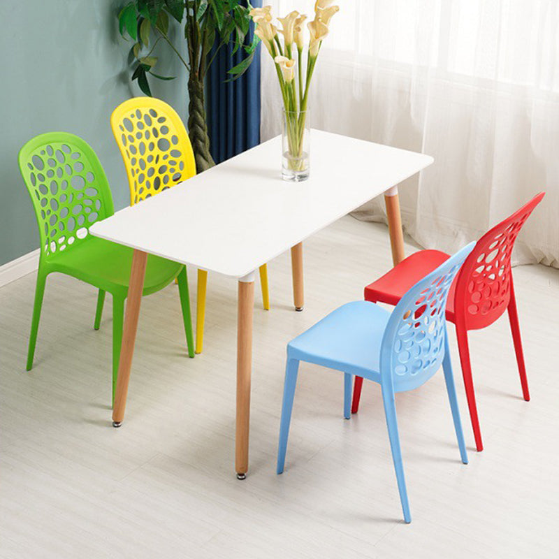 Nordic Dining Chair Plastic Dining Armless Chairs for Kitchen Clearhalo 'Dining Chairs' 'Dining Tables & Seating' 'dining_chair' 'Furniture' 'furniture_dining_chair' 'Kitchen & Dining Furniture' 4792667