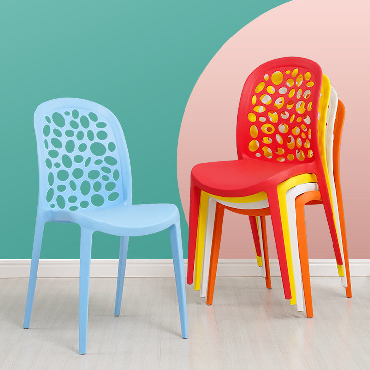 Nordic Dining Chair Plastic Dining Armless Chairs for Kitchen Clearhalo 'Dining Chairs' 'Dining Tables & Seating' 'dining_chair' 'Furniture' 'furniture_dining_chair' 'Kitchen & Dining Furniture' 4792678