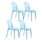 Nordic Dining Chair Plastic Dining Armless Chairs for Kitchen Light Blue Set of 4 Clearhalo 'Dining Chairs' 'Dining Tables & Seating' 'dining_chair' 'Furniture' 'furniture_dining_chair' 'Kitchen & Dining Furniture' 4792679