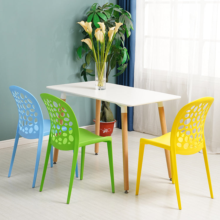 Nordic Dining Chair Plastic Dining Armless Chairs for Kitchen Clearhalo 'Dining Chairs' 'Dining Tables & Seating' 'dining_chair' 'Furniture' 'furniture_dining_chair' 'Kitchen & Dining Furniture' 4792682