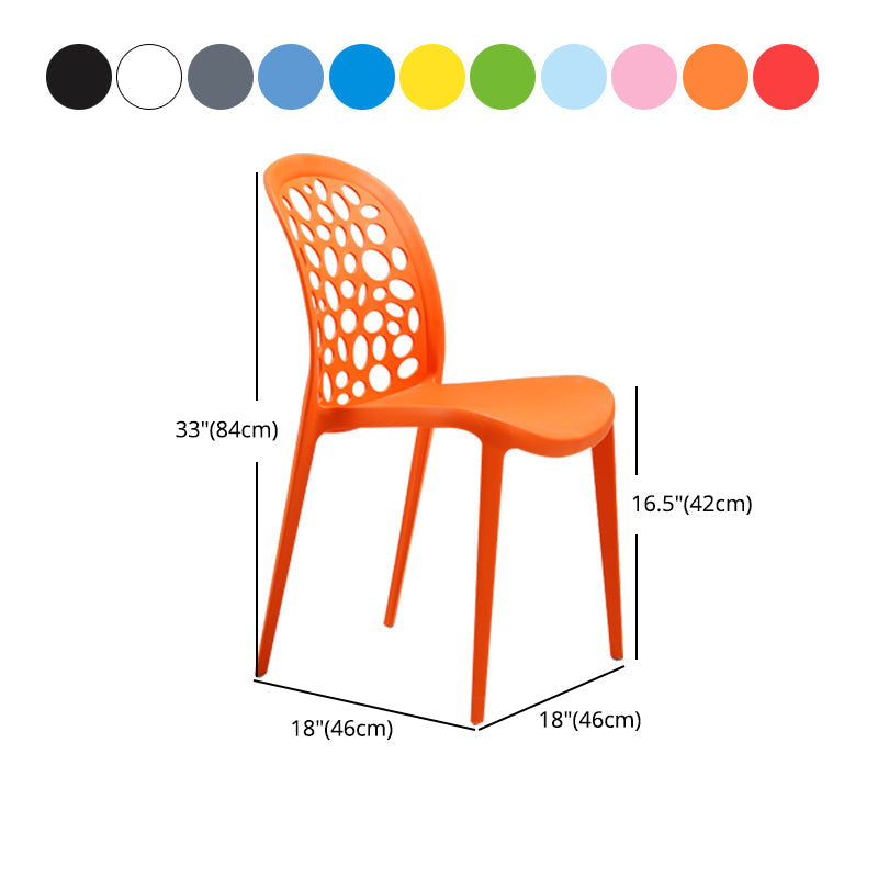 Nordic Dining Chair Plastic Dining Armless Chairs for Kitchen Clearhalo 'Dining Chairs' 'Dining Tables & Seating' 'dining_chair' 'Furniture' 'furniture_dining_chair' 'Kitchen & Dining Furniture' 4792686