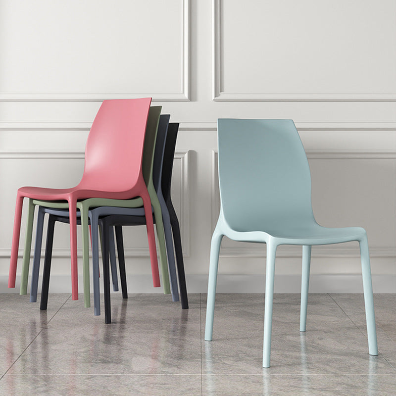 Nordic Style Plastic Dining Chairs Kitchen Armless Dining Chairs Clearhalo 'Dining Chairs' 'Dining Tables & Seating' 'dining_chair' 'Furniture' 'furniture_dining_chair' 'Kitchen & Dining Furniture' 4792687