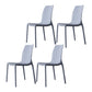 Nordic Style Plastic Dining Chairs Kitchen Armless Dining Chairs Grey Set of 4 Clearhalo 'Dining Chairs' 'Dining Tables & Seating' 'dining_chair' 'Furniture' 'furniture_dining_chair' 'Kitchen & Dining Furniture' 4792689