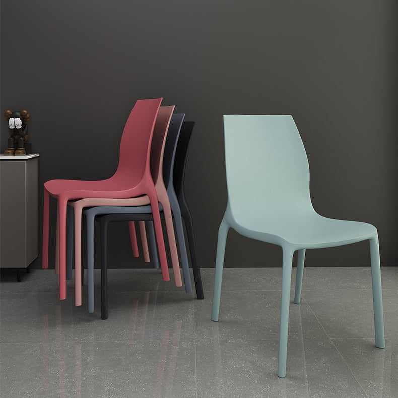 Nordic Style Plastic Dining Chairs Kitchen Armless Dining Chairs Clearhalo 'Dining Chairs' 'Dining Tables & Seating' 'dining_chair' 'Furniture' 'furniture_dining_chair' 'Kitchen & Dining Furniture' 4792694
