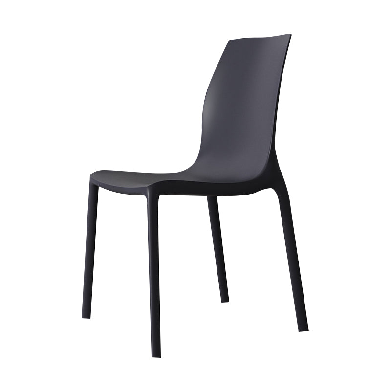 Nordic Style Plastic Dining Chairs Kitchen Armless Dining Chairs Clearhalo 'Dining Chairs' 'Dining Tables & Seating' 'dining_chair' 'Furniture' 'furniture_dining_chair' 'Kitchen & Dining Furniture' 4792696