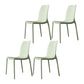 Nordic Style Plastic Dining Chairs Kitchen Armless Dining Chairs Green Set of 4 Clearhalo 'Dining Chairs' 'Dining Tables & Seating' 'dining_chair' 'Furniture' 'furniture_dining_chair' 'Kitchen & Dining Furniture' 4792697