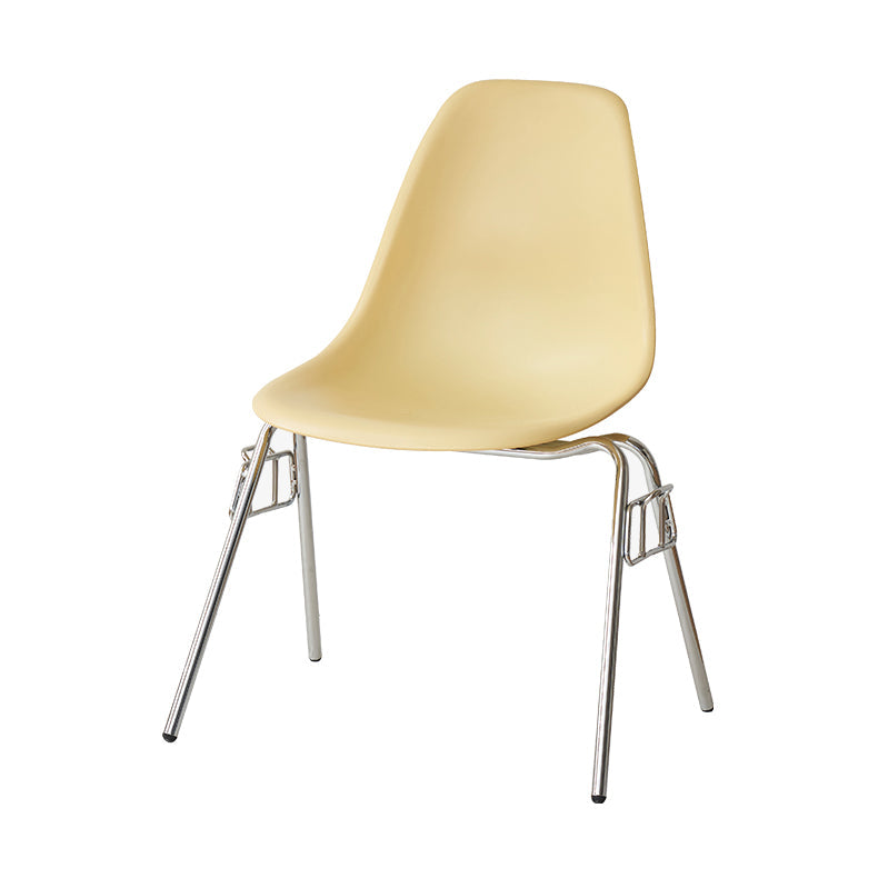 Modern Design Armless Solid Back Chair Plastic Stacking Side Chairs Clearhalo 'Dining Chairs' 'Dining Tables & Seating' 'dining_chair' 'Furniture' 'furniture_dining_chair' 'Kitchen & Dining Furniture' 4792713