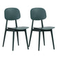 Nordic Style Open Back Dining Side Chair for Home Plastic Dining Armless Chairs Green 2 Piece Set Clearhalo 'Dining Chairs' 'Dining Tables & Seating' 'dining_chair' 'furn' 'furn_dining_chair' 'Furniture' 'furniture_dining_chair' 'Kitchen & Dining Furniture' 4792764