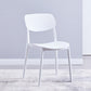 Nordic Glam Style Chairs Kitchen Armless Chair with Plastic Legs White 1 Piece Clearhalo 'Dining Chairs' 'Dining Tables & Seating' 'dining_chair' 'Furniture' 'furniture_dining_chair' 'Kitchen & Dining Furniture' 4792779