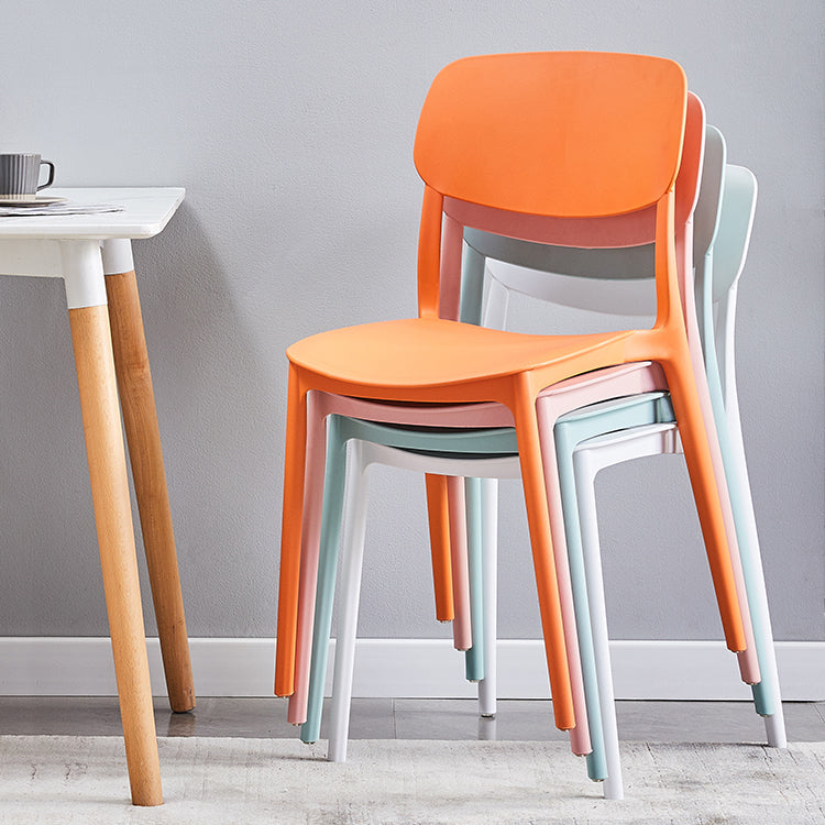 Nordic Glam Style Chairs Kitchen Armless Chair with Plastic Legs Clearhalo 'Dining Chairs' 'Dining Tables & Seating' 'dining_chair' 'Furniture' 'furniture_dining_chair' 'Kitchen & Dining Furniture' 4792781