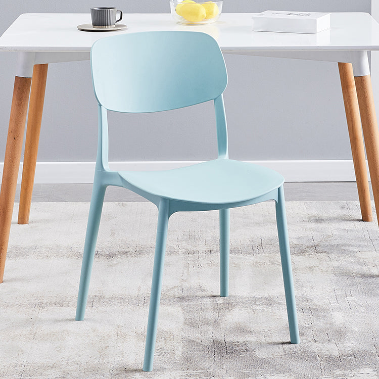 Nordic Glam Style Chairs Kitchen Armless Chair with Plastic Legs Clearhalo 'Dining Chairs' 'Dining Tables & Seating' 'dining_chair' 'Furniture' 'furniture_dining_chair' 'Kitchen & Dining Furniture' 4792784