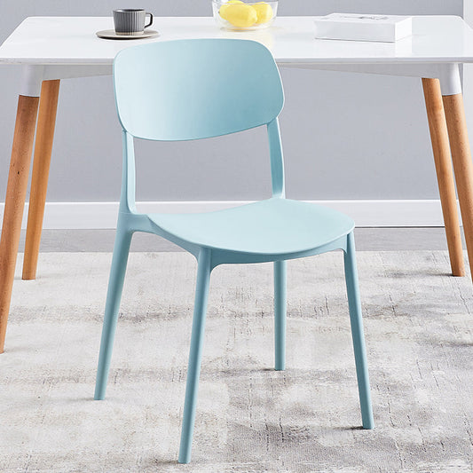Nordic Glam Style Chairs Kitchen Armless Chair with Plastic Legs Clearhalo 'Dining Chairs' 'Dining Tables & Seating' 'dining_chair' 'Furniture' 'furniture_dining_chair' 'Kitchen & Dining Furniture' 4792784