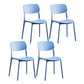 Nordic Glam Style Chairs Kitchen Armless Chair with Plastic Legs Peacock Blue Set of 4 Clearhalo 'Dining Chairs' 'Dining Tables & Seating' 'dining_chair' 'Furniture' 'furniture_dining_chair' 'Kitchen & Dining Furniture' 4792797