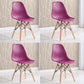 Wood Scandinavian Kitchen Dining Room Chair Solid Back Dining Side Chair Purple Set of 4 Clearhalo 'Dining Chairs' 'Dining Tables & Seating' 'dining_chair' 'Furniture' 'furniture_dining_chair' 'Kitchen & Dining Furniture' 4792821