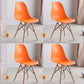 Wood Scandinavian Kitchen Dining Room Chair Solid Back Dining Side Chair Orange Set of 4 Clearhalo 'Dining Chairs' 'Dining Tables & Seating' 'dining_chair' 'Furniture' 'furniture_dining_chair' 'Kitchen & Dining Furniture' 4792823