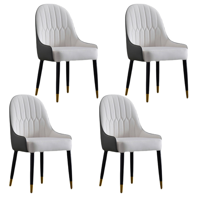 Glam Scalable Dinette Set 1/4/5/7 Pieces Round Dining Table Set with Sintered Stone Top 4 Black-white Chairs Clearhalo 'Dining Room Sets' 'Dining Tables & Seating' 'dining_room_set' 'furn' 'furn_dining_room_set' 'Furniture' 'furniture_dining_room_set' 'Kitchen & Dining Furniture' 4792836