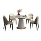 Glam Scalable Dinette Set 1/4/5/7 Pieces Round Dining Table Set with Sintered Stone Top Clearhalo 'Dining Room Sets' 'Dining Tables & Seating' 'dining_room_set' 'furn' 'furn_dining_room_set' 'Furniture' 'furniture_dining_room_set' 'Kitchen & Dining Furniture' 4792845