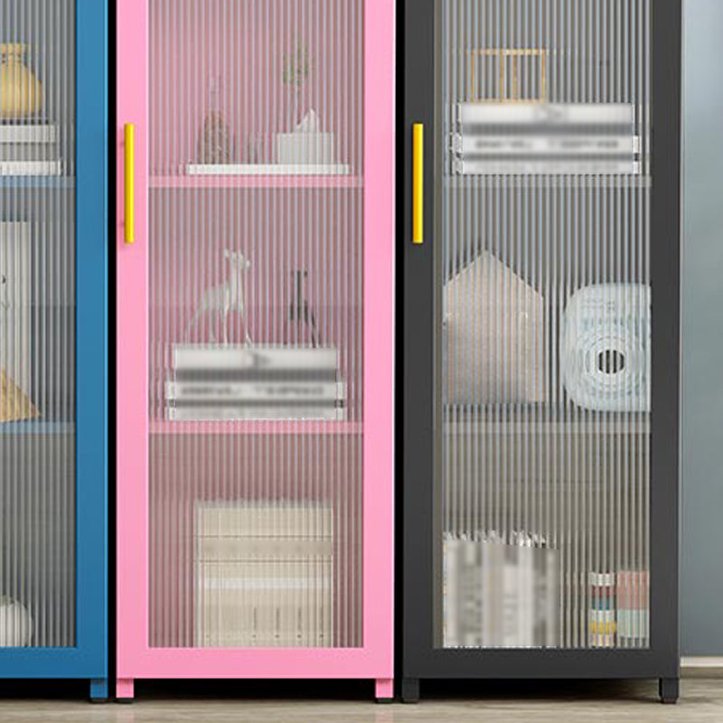 Metal Industrial Standard Bookcase Vertical Bookcase with Glass Door Clearhalo 'Bookcases' 'furn' 'furn_bookcases' 'Furniture' 'furniture_bookcases' 'kitchen' 'kitchen_bookcases' 'Living Room Furniture' 'Office Furniture' 4792857