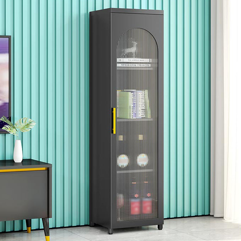 Metal Industrial Standard Bookcase Vertical Bookcase with Glass Door Clearhalo 'Bookcases' 'furn' 'furn_bookcases' 'Furniture' 'furniture_bookcases' 'kitchen' 'kitchen_bookcases' 'Living Room Furniture' 'Office Furniture' 4792870