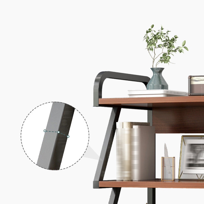 Modern Style Open Bookshelf Wooden Shelf Bookcase with Caster Wheels Clearhalo 'Bookcases' 'furn' 'furn_bookcases' 'Furniture' 'furniture_bookcases' 'kitchen' 'kitchen_bookcases' 'Living Room Furniture' 'Office Furniture' 4792876