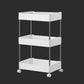 Contemporary Open Etagere Bookshelf with Steel Frame Plastic Bookshelf 16.5"L x 9.3"W x 26"H White Clearhalo 'Bookcases' 'furn' 'furn_bookcases' 'Furniture' 'furniture_bookcases' 'kitchen' 'kitchen_bookcases' 'Living Room Furniture' 'Office Furniture' 4792938