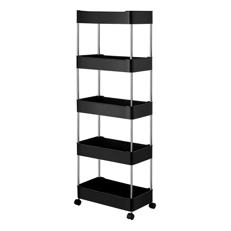 Contemporary Open Etagere Bookshelf with Steel Frame Plastic Bookshelf Clearhalo 'Bookcases' 'furn' 'furn_bookcases' 'Furniture' 'furniture_bookcases' 'kitchen' 'kitchen_bookcases' 'Living Room Furniture' 'Office Furniture' 4792944
