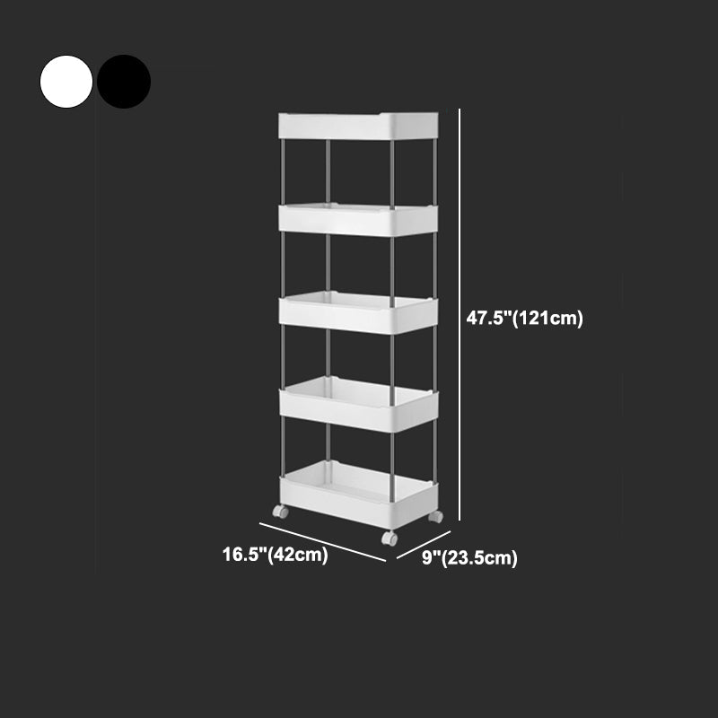 Contemporary Open Etagere Bookshelf with Steel Frame Plastic Bookshelf Clearhalo 'Bookcases' 'furn' 'furn_bookcases' 'Furniture' 'furniture_bookcases' 'kitchen' 'kitchen_bookcases' 'Living Room Furniture' 'Office Furniture' 4792958