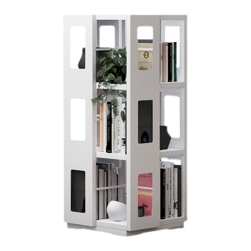 3-Shelf Metal Standard Bookcase Industrial Book Shelf,39.4" H x 17.7" W 17.7"L x 17.7"W x 41.3"H Textured White Clearhalo 'Bookcases' 'furn' 'furn_bookcases' 'Furniture' 'furniture_bookcases' 'kitchen' 'kitchen_bookcases' 'Living Room Furniture' 'Office Furniture' 4792963