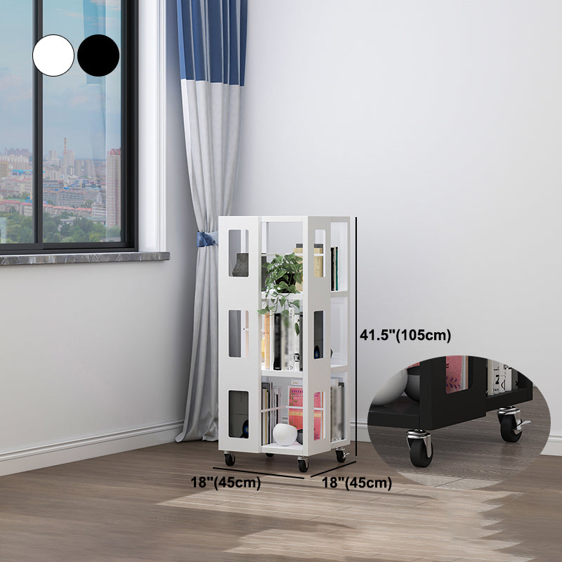 3-Shelf Metal Standard Bookcase Industrial Book Shelf,39.4" H x 17.7" W Clearhalo 'Bookcases' 'furn' 'furn_bookcases' 'Furniture' 'furniture_bookcases' 'kitchen' 'kitchen_bookcases' 'Living Room Furniture' 'Office Furniture' 4792967