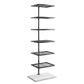 Open Back Bookshelf Modern Style Invisible Bookcase for Study Room and Office 15.7"L x 11"W x 44.5"H Black Clearhalo 'Bookcases' 'furn' 'furn_bookcases' 'Furniture' 'furniture_bookcases' 'kitchen' 'kitchen_bookcases' 'Living Room Furniture' 'Office Furniture' 4792993