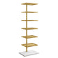 Open Back Bookshelf Modern Style Invisible Bookcase for Study Room and Office 15.7"L x 11"W x 44.5"H Gold Clearhalo 'Bookcases' 'furn' 'furn_bookcases' 'Furniture' 'furniture_bookcases' 'kitchen' 'kitchen_bookcases' 'Living Room Furniture' 'Office Furniture' 4792997