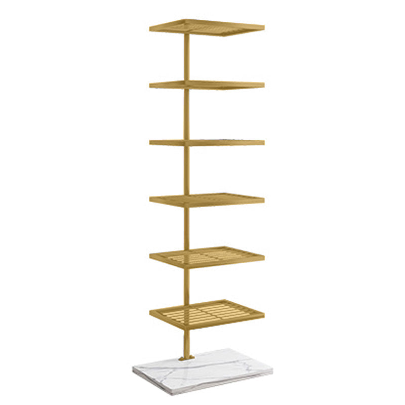 Open Back Bookshelf Modern Style Invisible Bookcase for Study Room and Office 15.7"L x 11"W x 44.5"H Gold Clearhalo 'Bookcases' 'furn' 'furn_bookcases' 'Furniture' 'furniture_bookcases' 'kitchen' 'kitchen_bookcases' 'Living Room Furniture' 'Office Furniture' 4792997