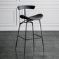 Industrial Leather Bristol Stool Matte Finish Footrest Low Back Barstool Grey 1 Piece Clearhalo 'Bar Furniture' 'Bar Stools' 'bar_stools' 'furn' 'furn_bar_stools' 'Furniture' 'furniture_bar_stools' 'Kitchen & Dining Furniture' 4793012