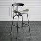 Industrial Leather Bristol Stool Matte Finish Footrest Low Back Barstool Light Gray 1 Piece Clearhalo 'Bar Furniture' 'Bar Stools' 'bar_stools' 'furn' 'furn_bar_stools' 'Furniture' 'furniture_bar_stools' 'Kitchen & Dining Furniture' 4793013