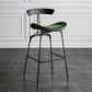 Industrial Leather Bristol Stool Matte Finish Footrest Low Back Barstool Fluorescent Green 1 Piece Clearhalo 'Bar Furniture' 'Bar Stools' 'bar_stools' 'furn' 'furn_bar_stools' 'Furniture' 'furniture_bar_stools' 'Kitchen & Dining Furniture' 4793023