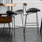 Industrial Leather Bristol Stool Matte Finish Footrest Low Back Barstool Clearhalo 'Bar Furniture' 'Bar Stools' 'bar_stools' 'furn' 'furn_bar_stools' 'Furniture' 'furniture_bar_stools' 'Kitchen & Dining Furniture' 4793026
