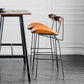 Industrial Leather Bristol Stool Matte Finish Footrest Low Back Barstool Clearhalo 'Bar Furniture' 'Bar Stools' 'bar_stools' 'furn' 'furn_bar_stools' 'Furniture' 'furniture_bar_stools' 'Kitchen & Dining Furniture' 4793028