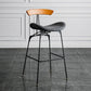 Industrial Leather Bristol Stool Matte Finish Footrest Low Back Barstool Dark Gray 1 Piece Clearhalo 'Bar Furniture' 'Bar Stools' 'bar_stools' 'furn' 'furn_bar_stools' 'Furniture' 'furniture_bar_stools' 'Kitchen & Dining Furniture' 4793029