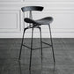 Industrial Leather Bristol Stool Matte Finish Footrest Low Back Barstool Silver Gray 1 Piece Clearhalo 'Bar Furniture' 'Bar Stools' 'bar_stools' 'furn' 'furn_bar_stools' 'Furniture' 'furniture_bar_stools' 'Kitchen & Dining Furniture' 4793033