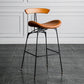 Industrial Leather Bristol Stool Matte Finish Footrest Low Back Barstool Coffee 1 Piece Clearhalo 'Bar Furniture' 'Bar Stools' 'bar_stools' 'furn' 'furn_bar_stools' 'Furniture' 'furniture_bar_stools' 'Kitchen & Dining Furniture' 4793036