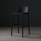 Nordic Bar-stool Plastic Counter Bar Stool for Kitchen Bar with Plastic Legs Black 1 Piece Bar Stool(30"H) Clearhalo 'Bar Furniture' 'Bar Stools' 'bar_stools' 'furn' 'furn_bar_stools' 'Furniture' 'furniture_bar_stools' 'Kitchen & Dining Furniture' 4793041
