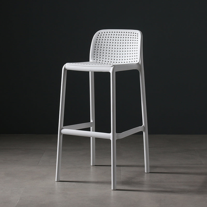 Nordic Bar-stool Plastic Counter Bar Stool for Kitchen Bar with Plastic Legs White 1 Piece Clearhalo 'Bar Furniture' 'Bar Stools' 'bar_stools' 'furn' 'furn_bar_stools' 'Furniture' 'furniture_bar_stools' 'Kitchen & Dining Furniture' 4793046
