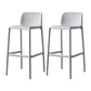 Nordic Bar-stool Plastic Counter Bar Stool for Kitchen Bar with Plastic Legs White 2 Piece Set Clearhalo 'Bar Furniture' 'Bar Stools' 'bar_stools' 'furn' 'furn_bar_stools' 'Furniture' 'furniture_bar_stools' 'Kitchen & Dining Furniture' 4793048