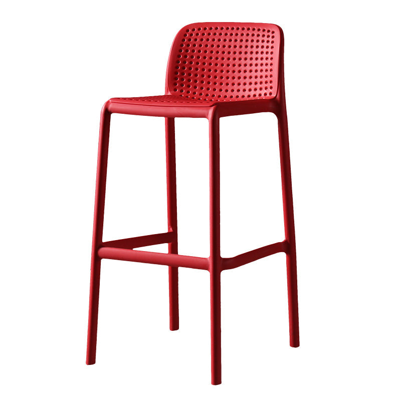 Nordic Bar-stool Plastic Counter Bar Stool for Kitchen Bar with Plastic Legs Clearhalo 'Bar Furniture' 'Bar Stools' 'bar_stools' 'furn' 'furn_bar_stools' 'Furniture' 'furniture_bar_stools' 'Kitchen & Dining Furniture' 4793049