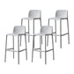 Nordic Bar-stool Plastic Counter Bar Stool for Kitchen Bar with Plastic Legs White 4 Piece Set Clearhalo 'Bar Furniture' 'Bar Stools' 'bar_stools' 'furn' 'furn_bar_stools' 'Furniture' 'furniture_bar_stools' 'Kitchen & Dining Furniture' 4793050