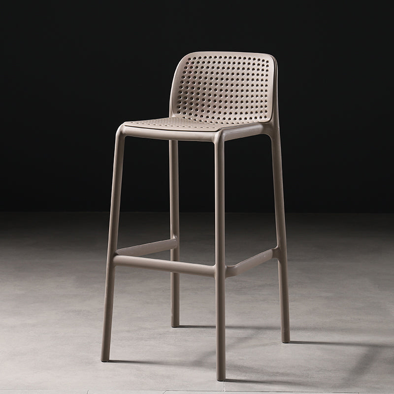 Nordic Bar-stool Plastic Counter Bar Stool for Kitchen Bar with Plastic Legs Sand 1 Piece Bar Stool(30"H) Clearhalo 'Bar Furniture' 'Bar Stools' 'bar_stools' 'furn' 'furn_bar_stools' 'Furniture' 'furniture_bar_stools' 'Kitchen & Dining Furniture' 4793052