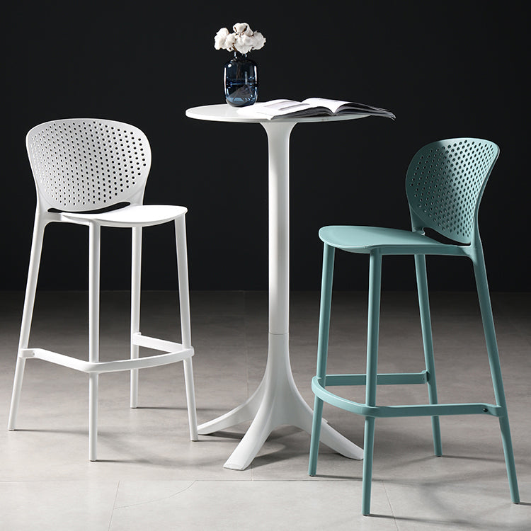 Nordic Bar-stool Plastic Counter Bar Stool for Kitchen Bar with Plastic Legs Clearhalo 'Bar Furniture' 'Bar Stools' 'bar_stools' 'furn' 'furn_bar_stools' 'Furniture' 'furniture_bar_stools' 'Kitchen & Dining Furniture' 4793062